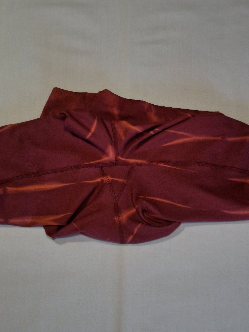 Lululemon Wunder Train High-Rise Tight 25" Sun Bleached Wash Red Merlot | Size 4 - Picture 5 of 8